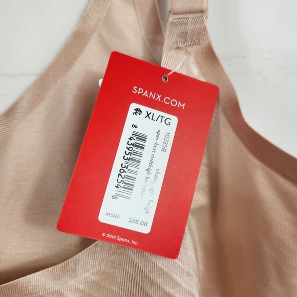 Spanx Shapewear Thinstincts 2.0 Invisible Open-Bust Mid-Thigh Bodysuit 10235R XL - Picture 11 of 14